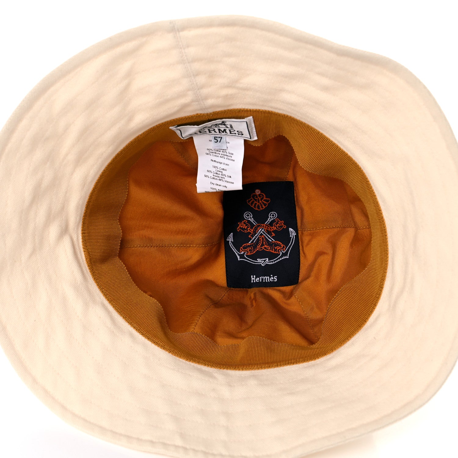 Hermes Cotton Bucket Hat 57 White 8 of 10