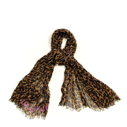 Louis Vuitton Cashmere Silk Leopard Etole Stole Marron 1 of 4