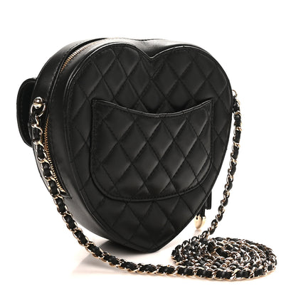 Chanel Lambskin Quilted CC In Love Heart Bag Black 3 of 10