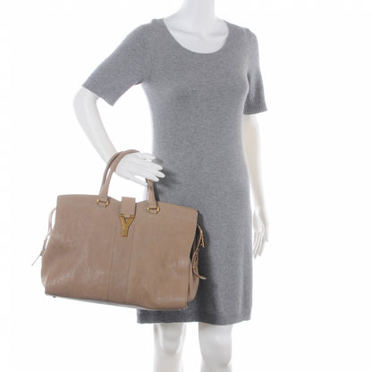 Saint Laurent Leather Large Cabas ChYc Beige 2 of 7