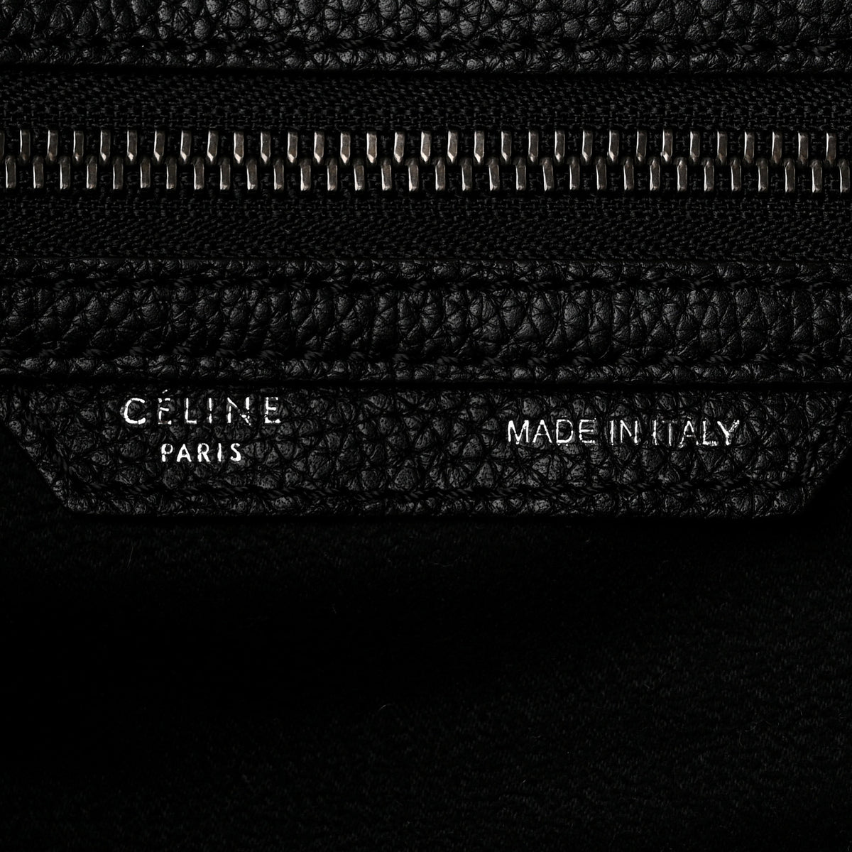Celine Drummed Calfskin Mini Luggage Black 6 of 11