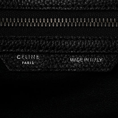 Celine Drummed Calfskin Mini Luggage Black 6 of 11