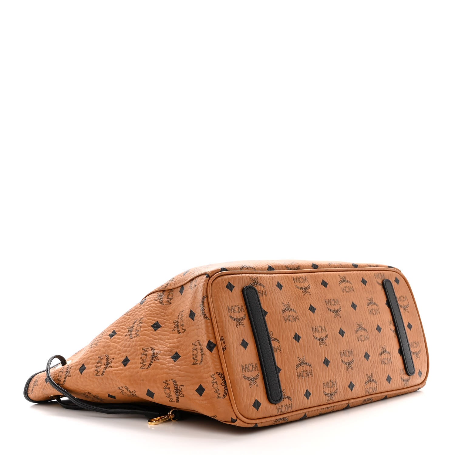 MCM Visetos Medium Project Reversible Shopper Tote Cognac 4 of 16
