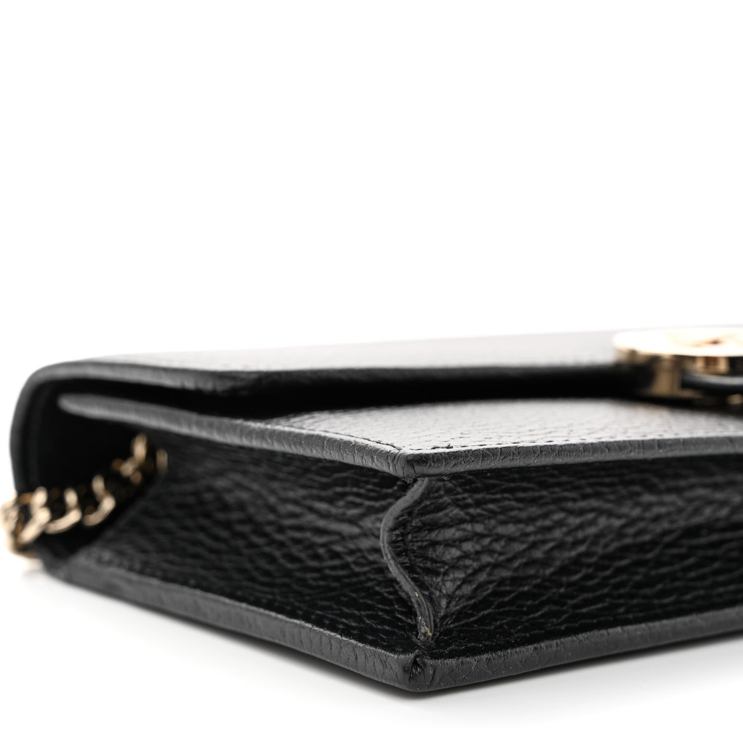 Gucci Dollar Calfskin Interlocking G Chain Wallet Black 9 of 11