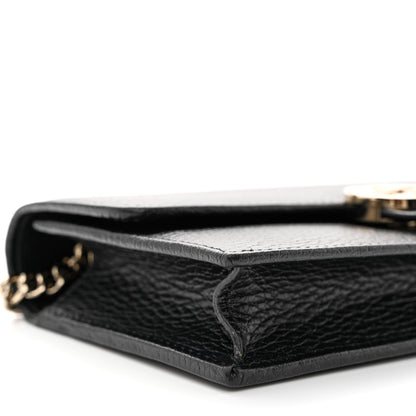 Gucci Dollar Calfskin Interlocking G Chain Wallet Black 9 of 11