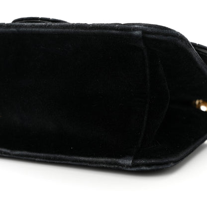 Salvatore Ferragamo Velvet Quilted Gancini Flap Bag Black 9 of 11