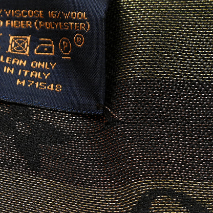 Louis Vuitton Silk Lurex Wool So Shine Monogram Shawl Black 4 of 4