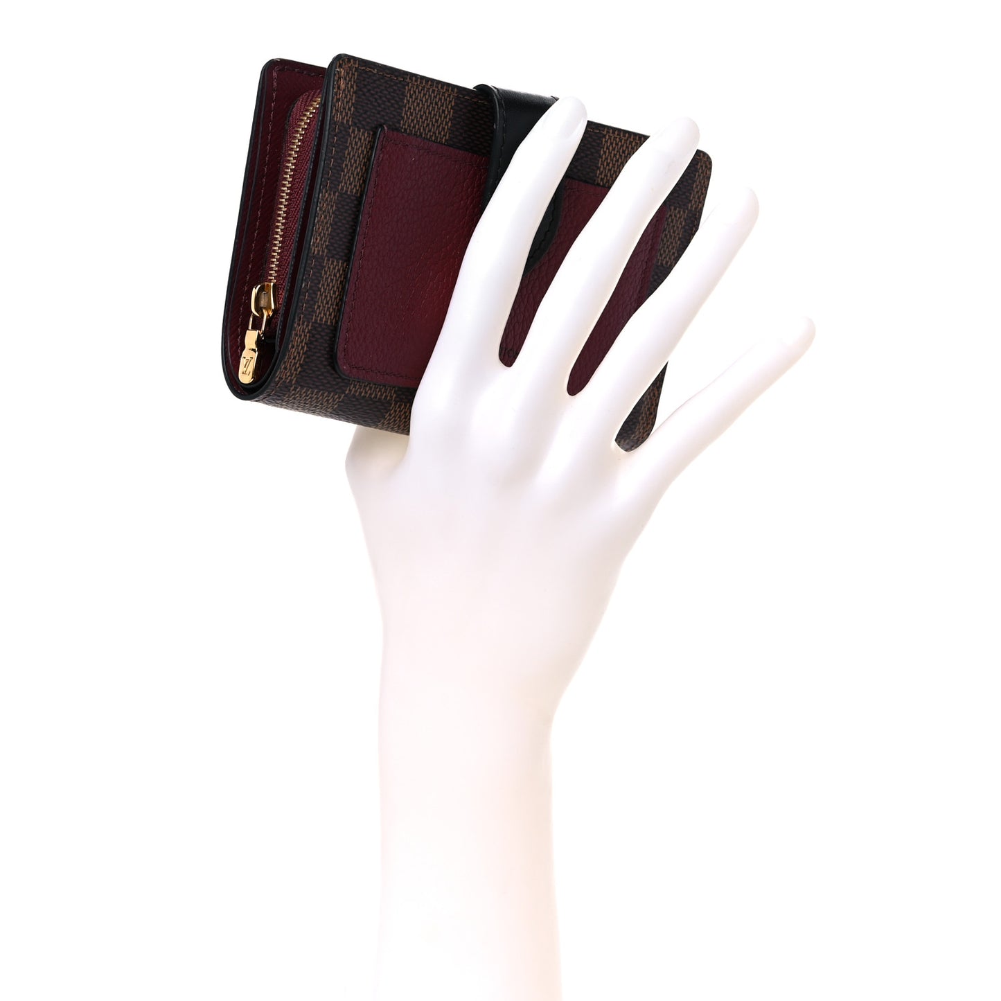 Damier Ebene Juliette Wallet Bordeaux Black