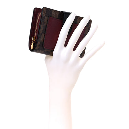 Louis Vuitton Damier Ebene Juliette Wallet Bordeaux Black 2 of 14