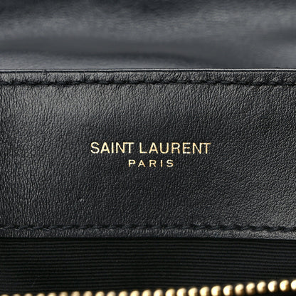Saint Laurent Calfskin Y Quilted Monogram Small Loulou Chain Satchel Black 7 of 10