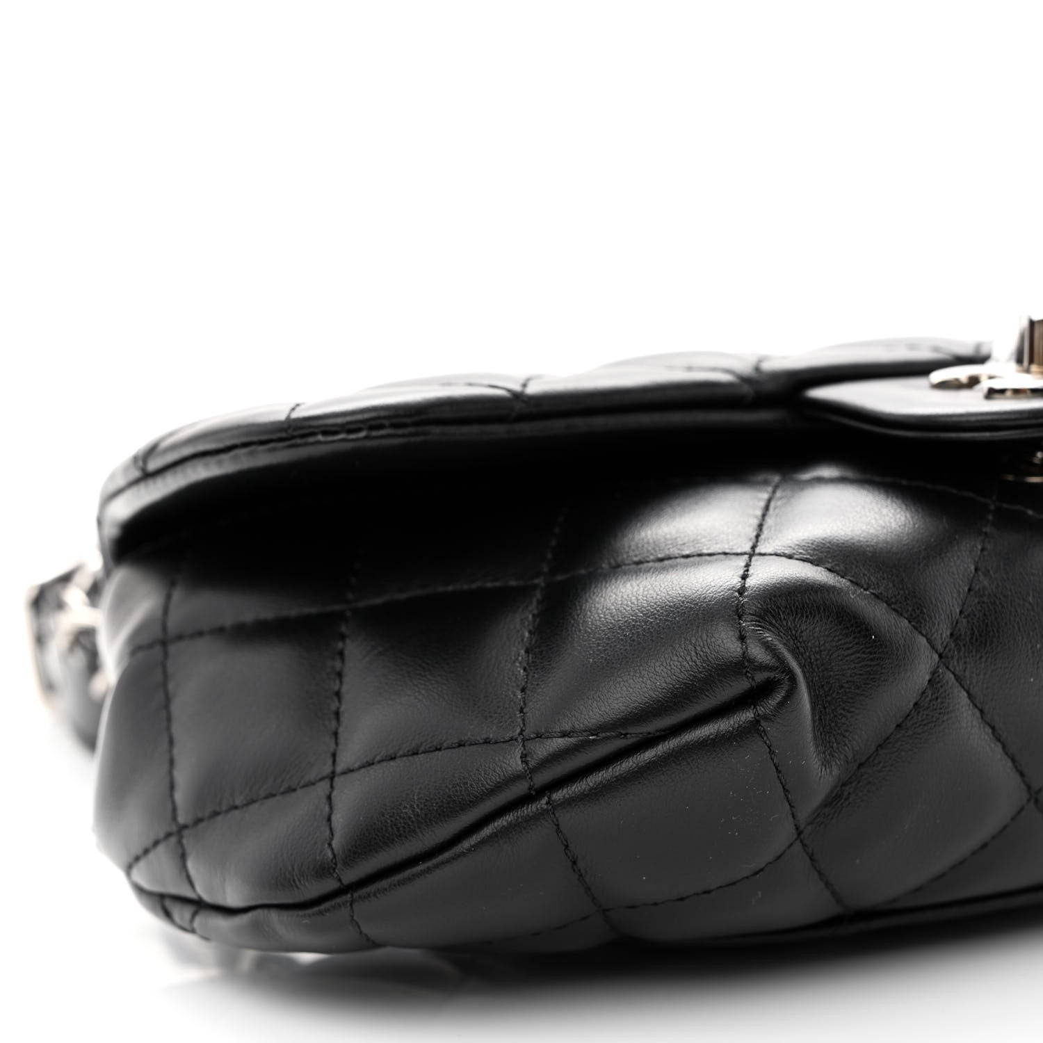 Chanel Calfskin Quilted CC Uniform Flap Belt Bag Black 10 of 11