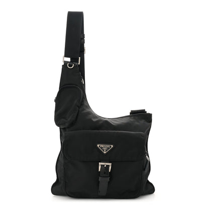 Prada Nylon Vela Sling Messenger Bag Black 1 of 11