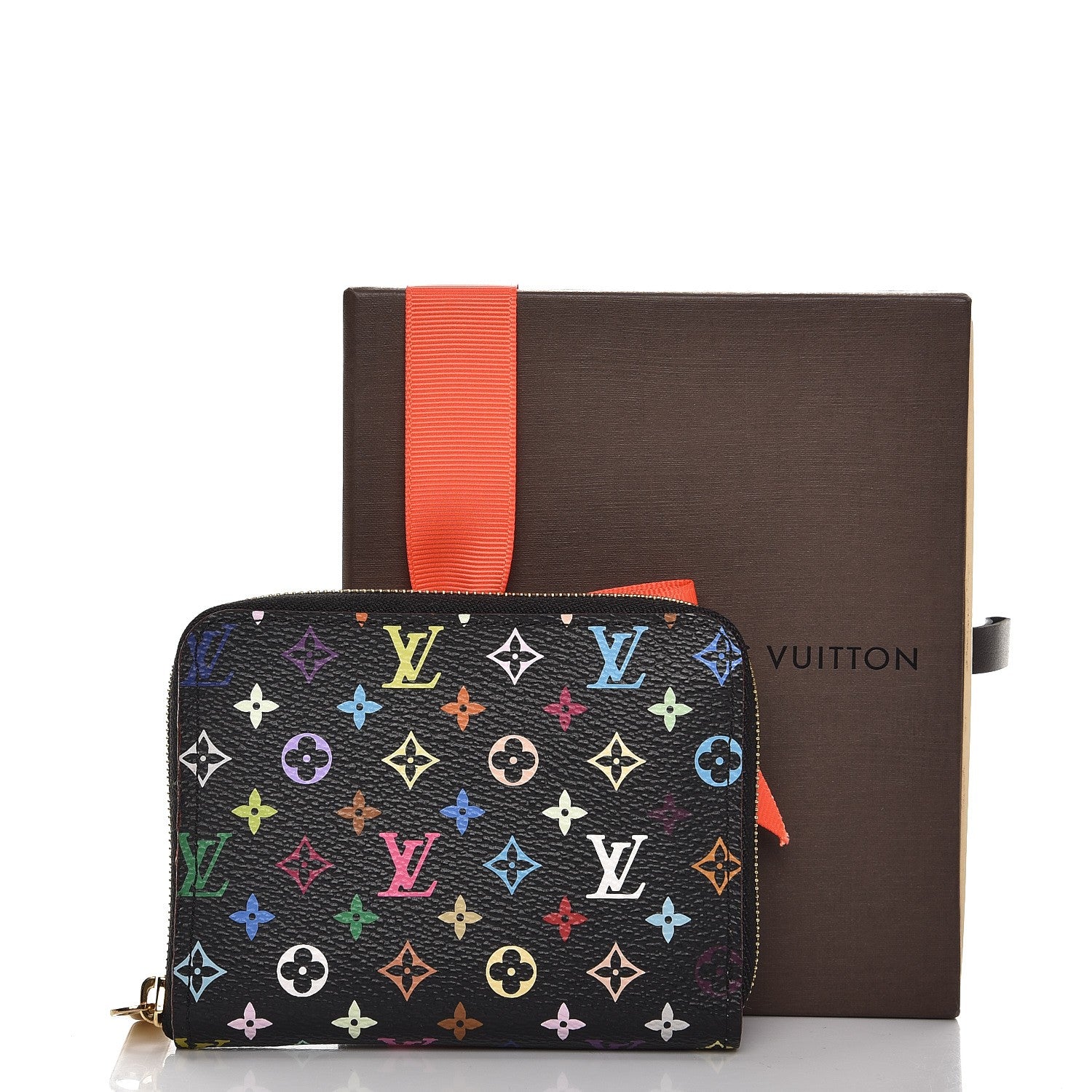 Louis Vuitton Monogram Multicolor Zippy Coin Purse Black Violet 8 of 8
