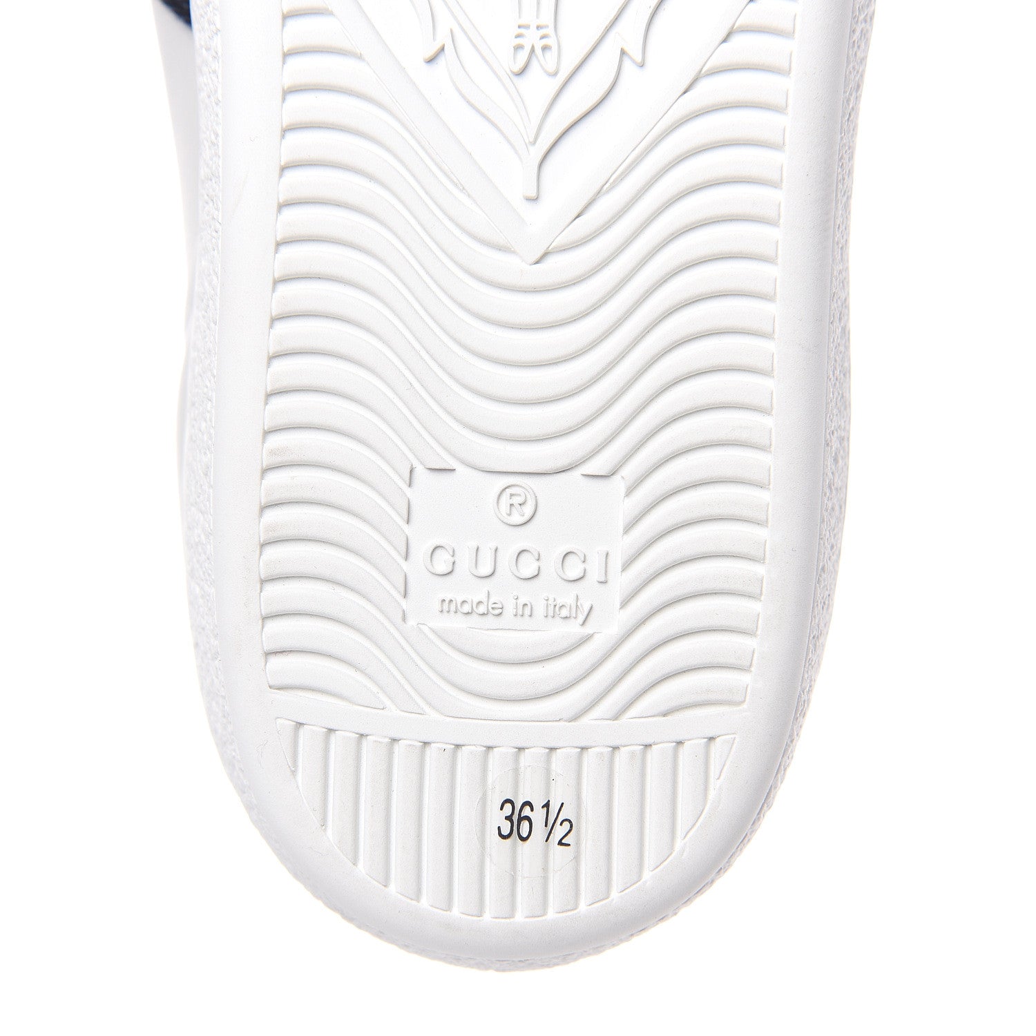 Gucci Calfskin Ayers Web Blind for Love Embroidered Womens Ace Sneakers 36.5 White 7 of 9