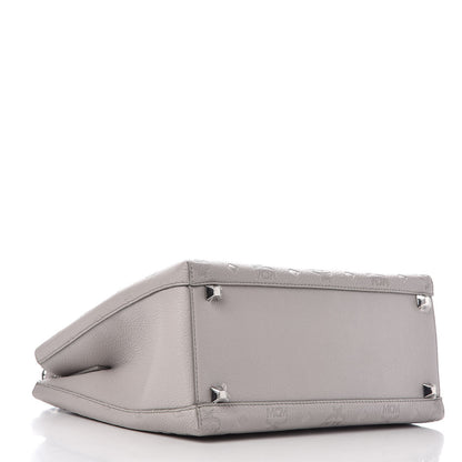 MCM Calfskin Ottomar Monogram Sarah Convertible Hobo Dove 5 of 8