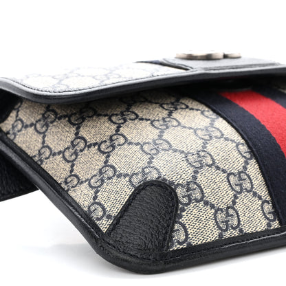 Gucci GG Supreme Monogram Web Small Ophidia Belt Bag 90/36 Beige Navy 10 of 13