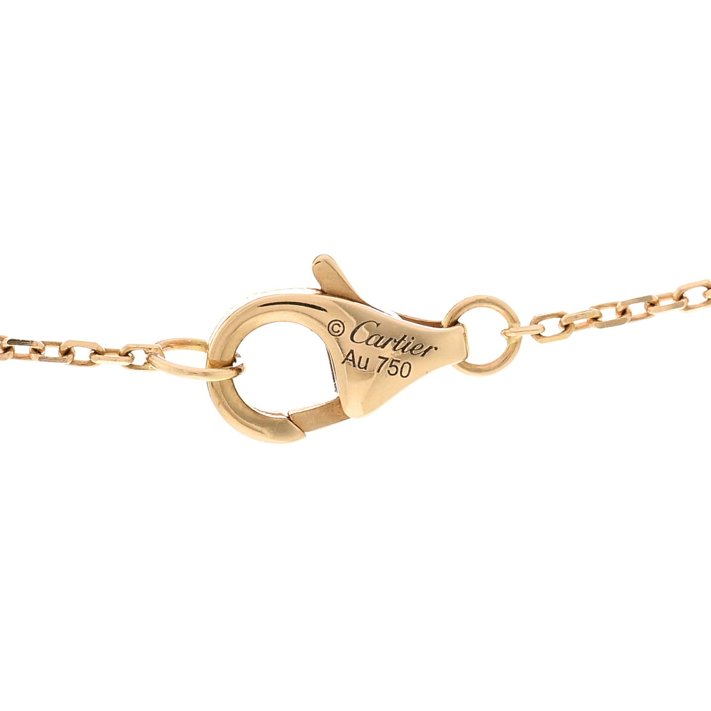 18K Yellow Gold Diamond Lapis Lazuli XS Amulette de Cartier Pendant Necklace