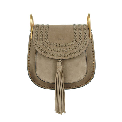 Chloe Suede Braided Small Hudson Shoulder Bag Motty Grey 1 of 8