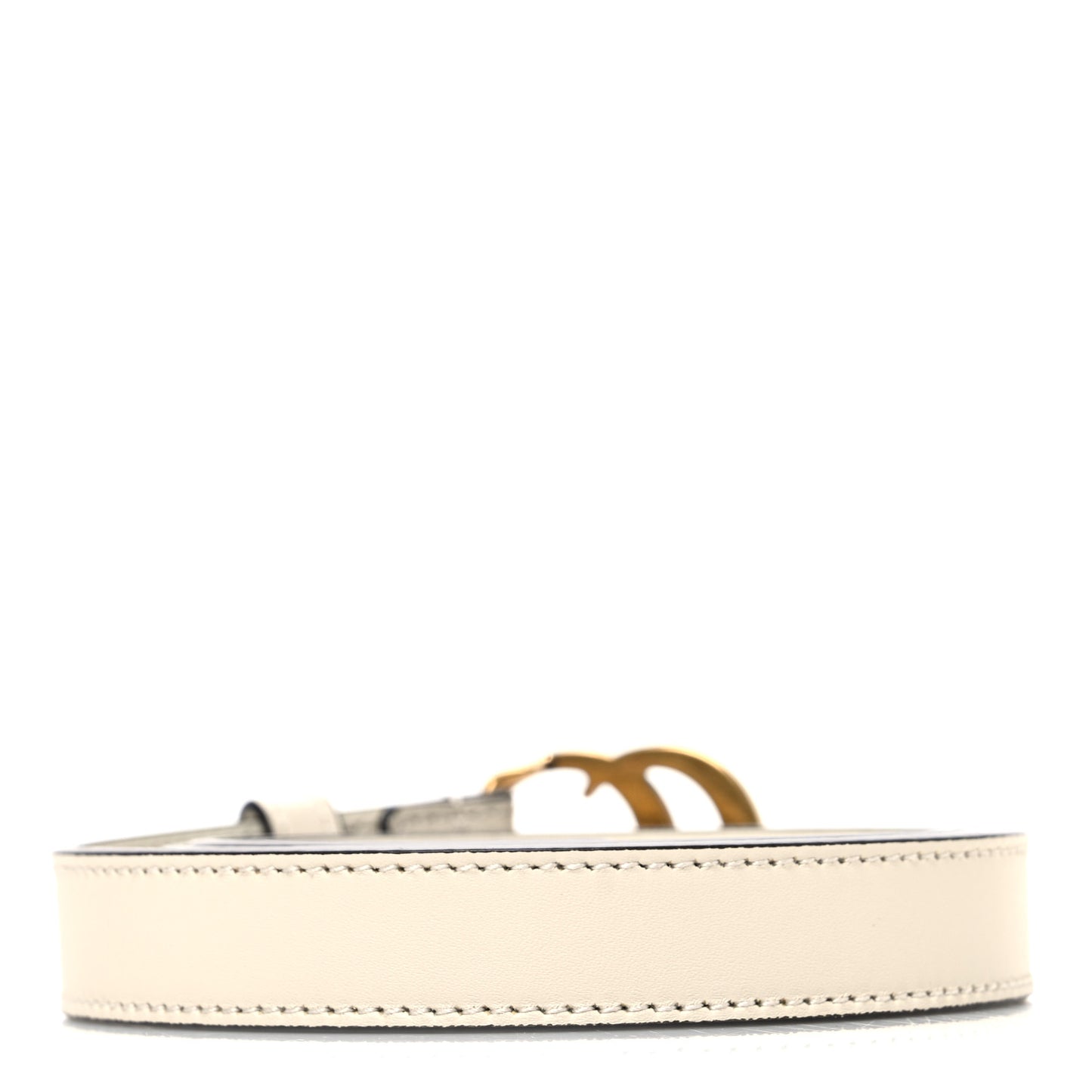 Calfskin Double G 20mm Belt  95 38 Mystic White