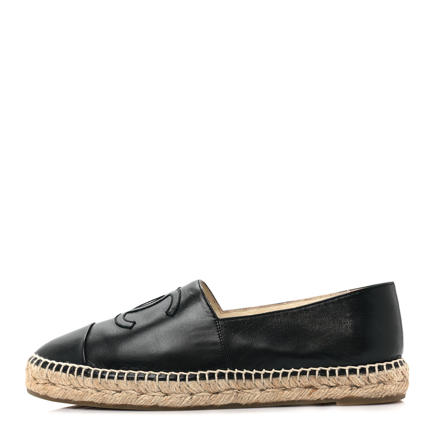 Lambskin CC Espadrilles 40 Black