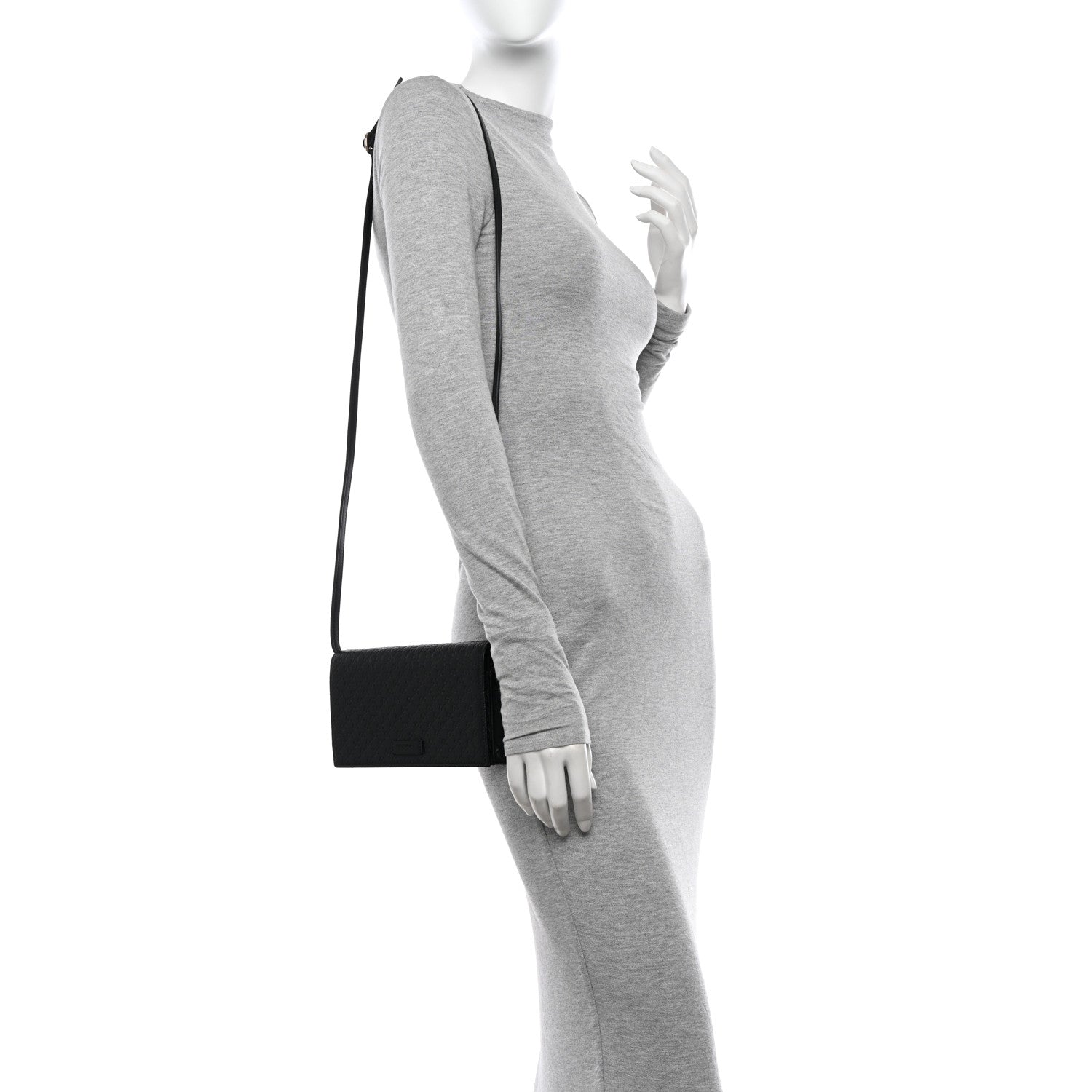 Gucci Microguccissima Crossbody Wallet Black 2 of 14