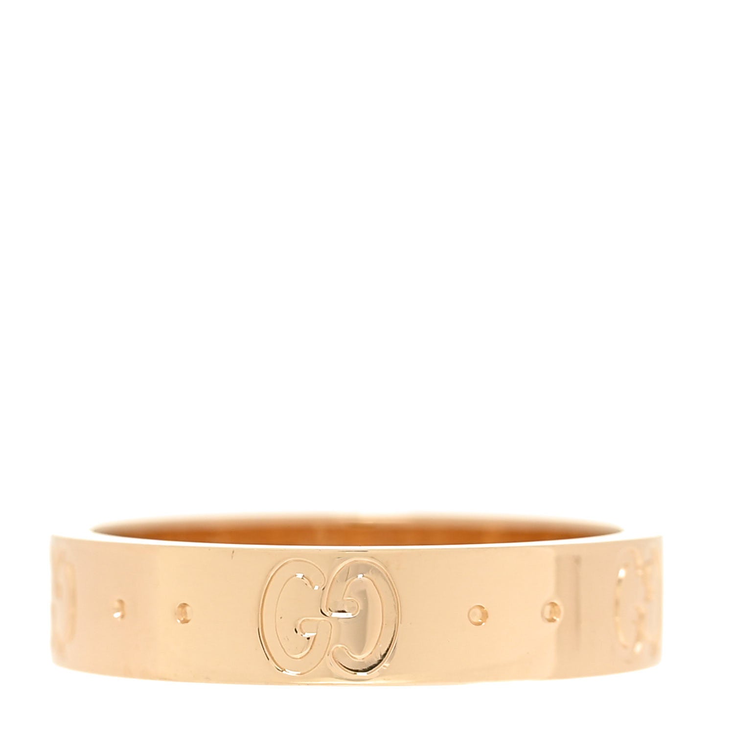 Gucci 18K Yellow Gold 4mm Icon Thin Band Ring 49 5 3 of 6