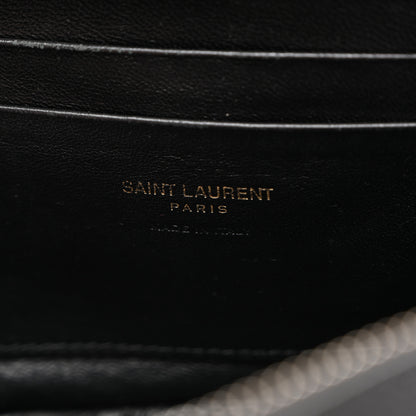 Saint Laurent Grain De Poudre Matelasse Monogram Mini Lou Camera Bag Black 6 of 10
