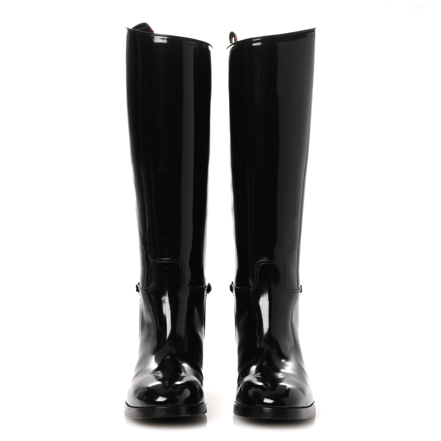 Gucci Brushed Calfskin Michelangelo Slim Horsebit Riding Boots 40 Black 3 of 11