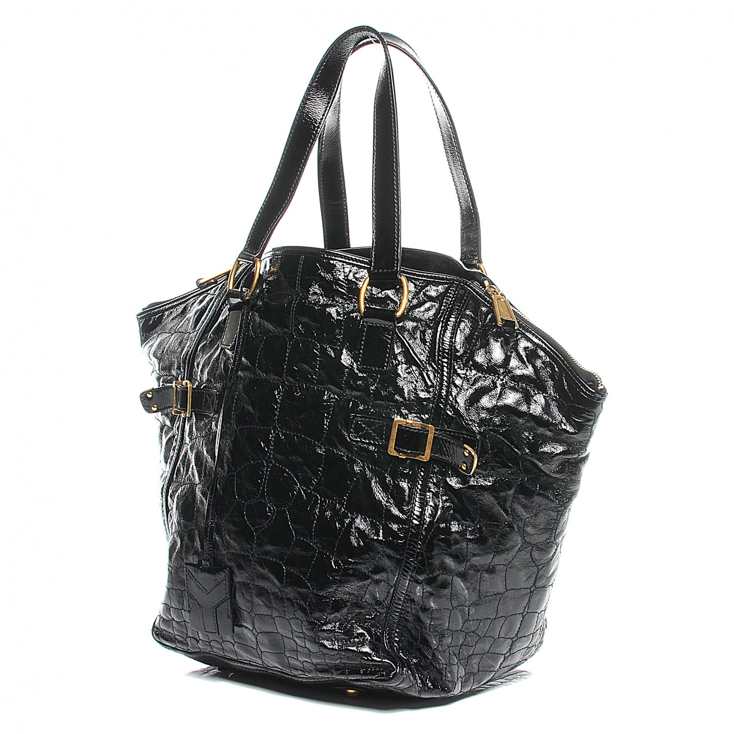 Saint Laurent Patent Croc Medium Downtown Tote 6 of 11