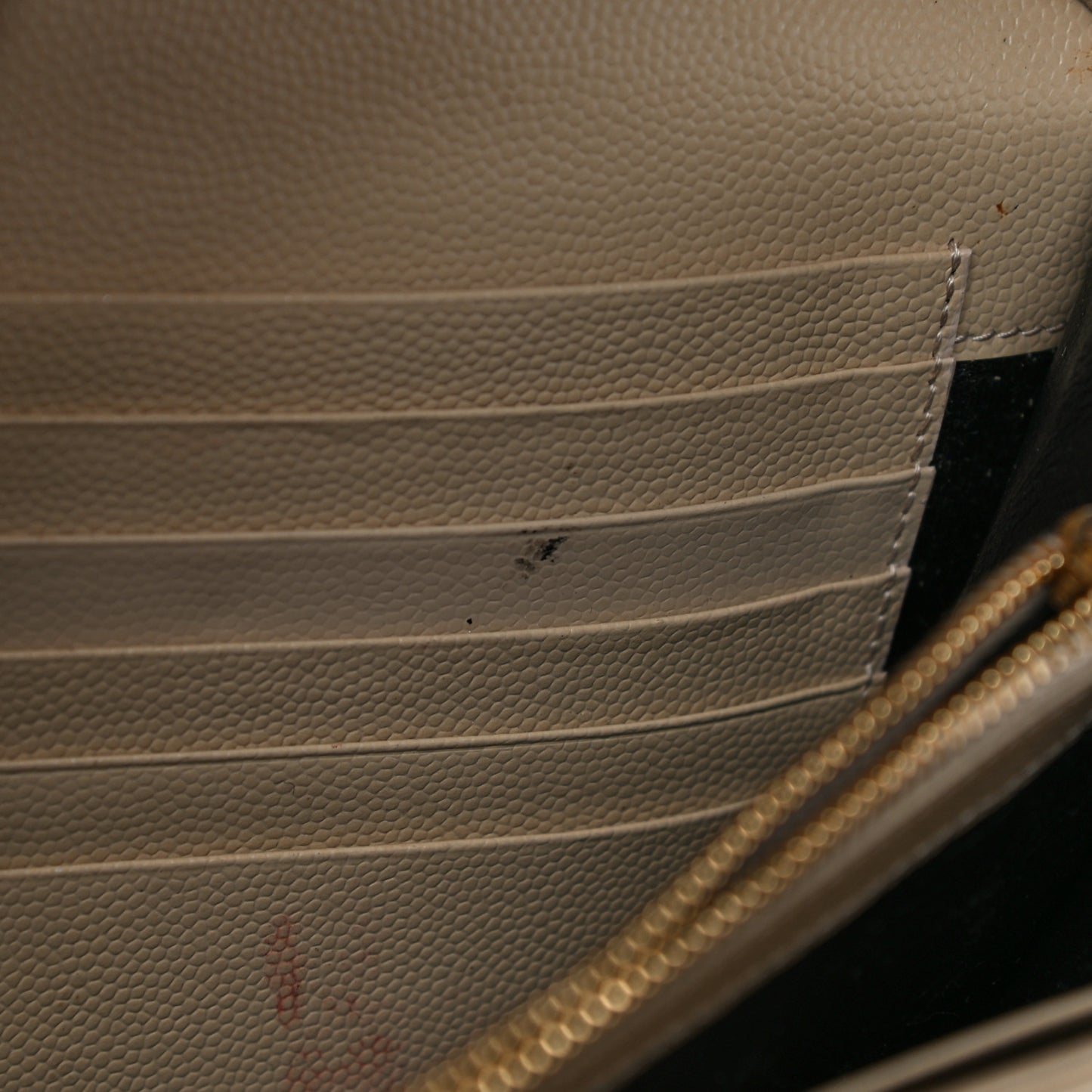 Grain De Poudre Matelasse Chevron Monogram Chain Wallet Dark Latte