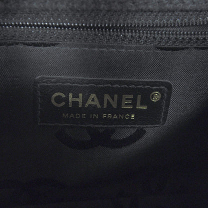 Chanel Wool Contrast Stitch Surpique Mini Flap Charcoal 9 of 12