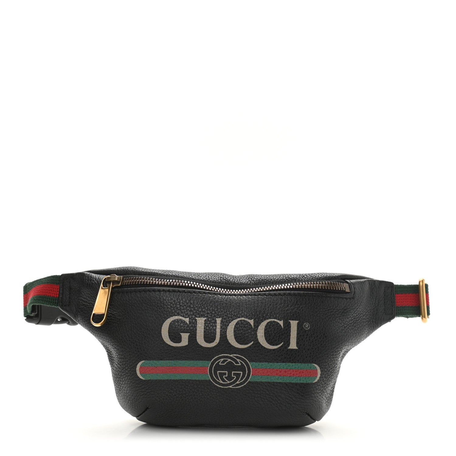 Gucci Grained Calfskin Small Logo Belt Bag Black 1 of 12