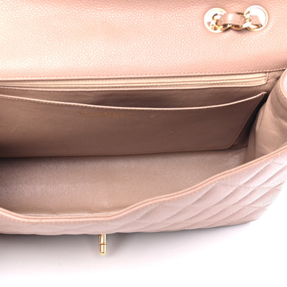 Chanel Caviar Quilted Jumbo Single Flap Dark Beige 4 of 4