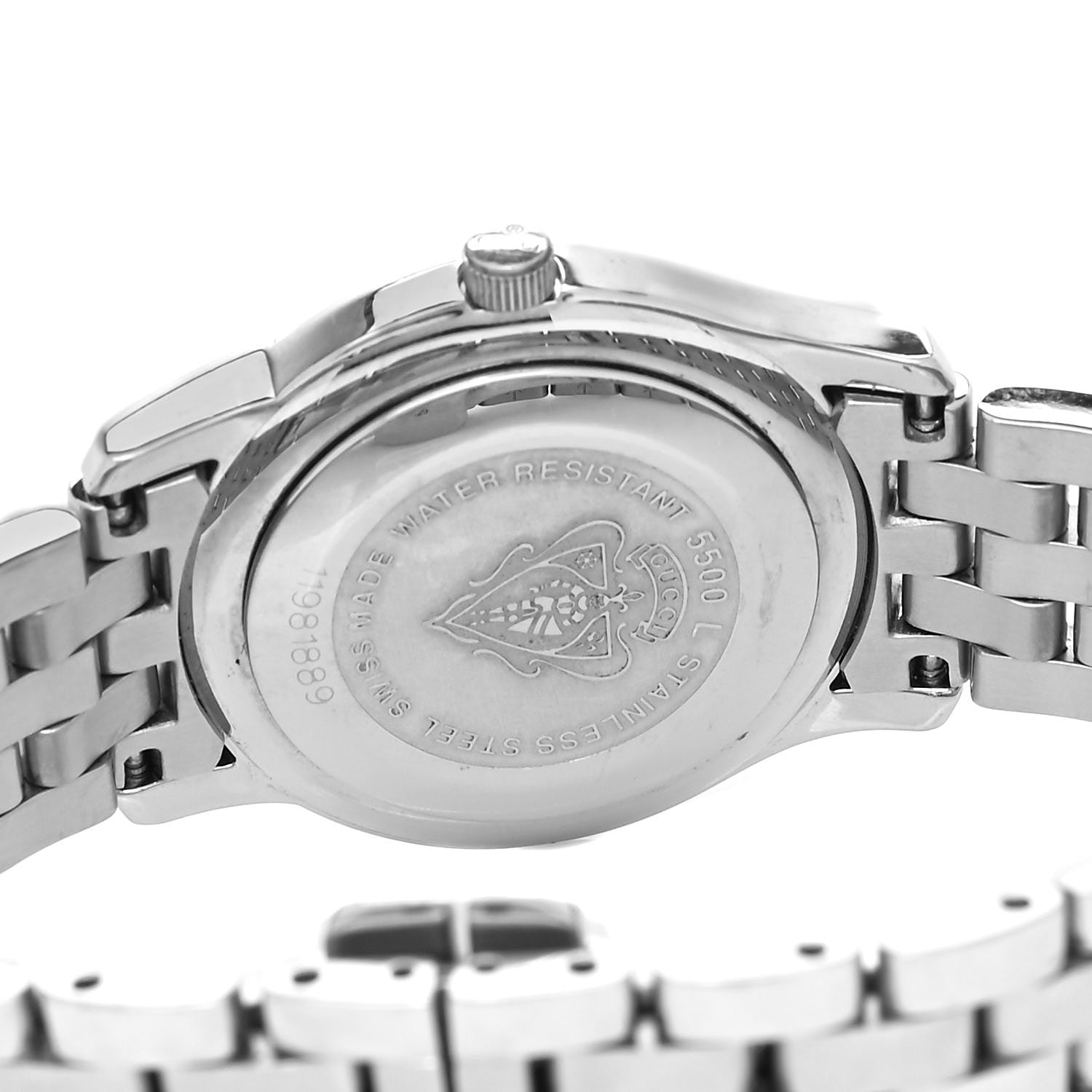 Gucci Stainless Steel Diamond 27mm 5500L Quartz Watch Black 4 of 4