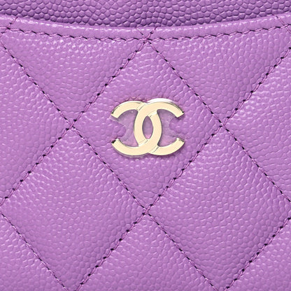 Chanel Caviar Quilted Card Holder Purple 9 of 12