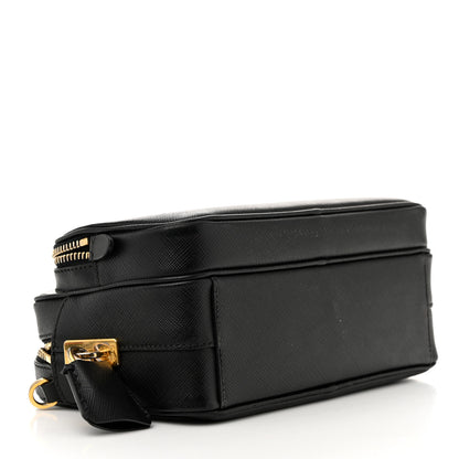 Prada Saffiano Lux Camera Case Crossbody Bag Black 4 of 15