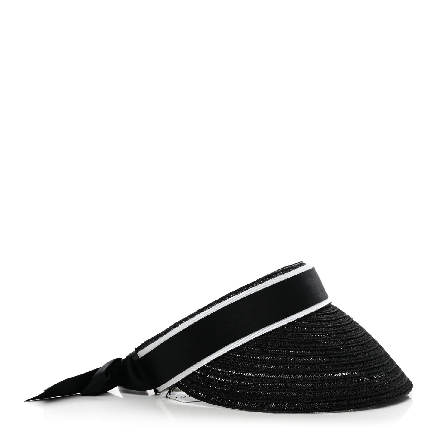 Abaca Cotton Ribbon Visor S Black