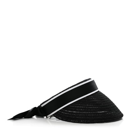 Chanel Abaca Cotton Ribbon Visor S Black 5 of 7
