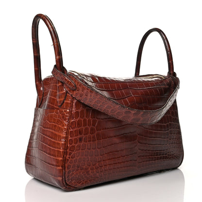 Hermes Matte Niloticus Crocodile Lindy 30 Miel 3 of 15