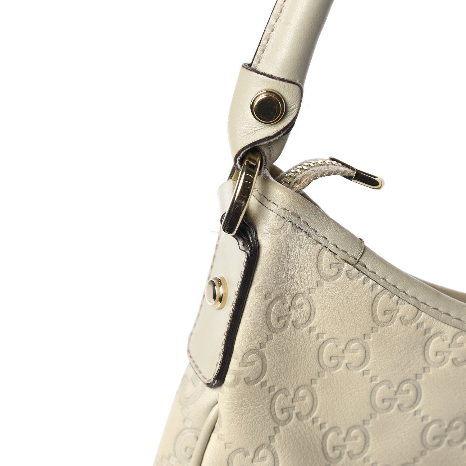 Gucci Guccissima Medium Abbey D Ring Hobo Off White 7 of 11