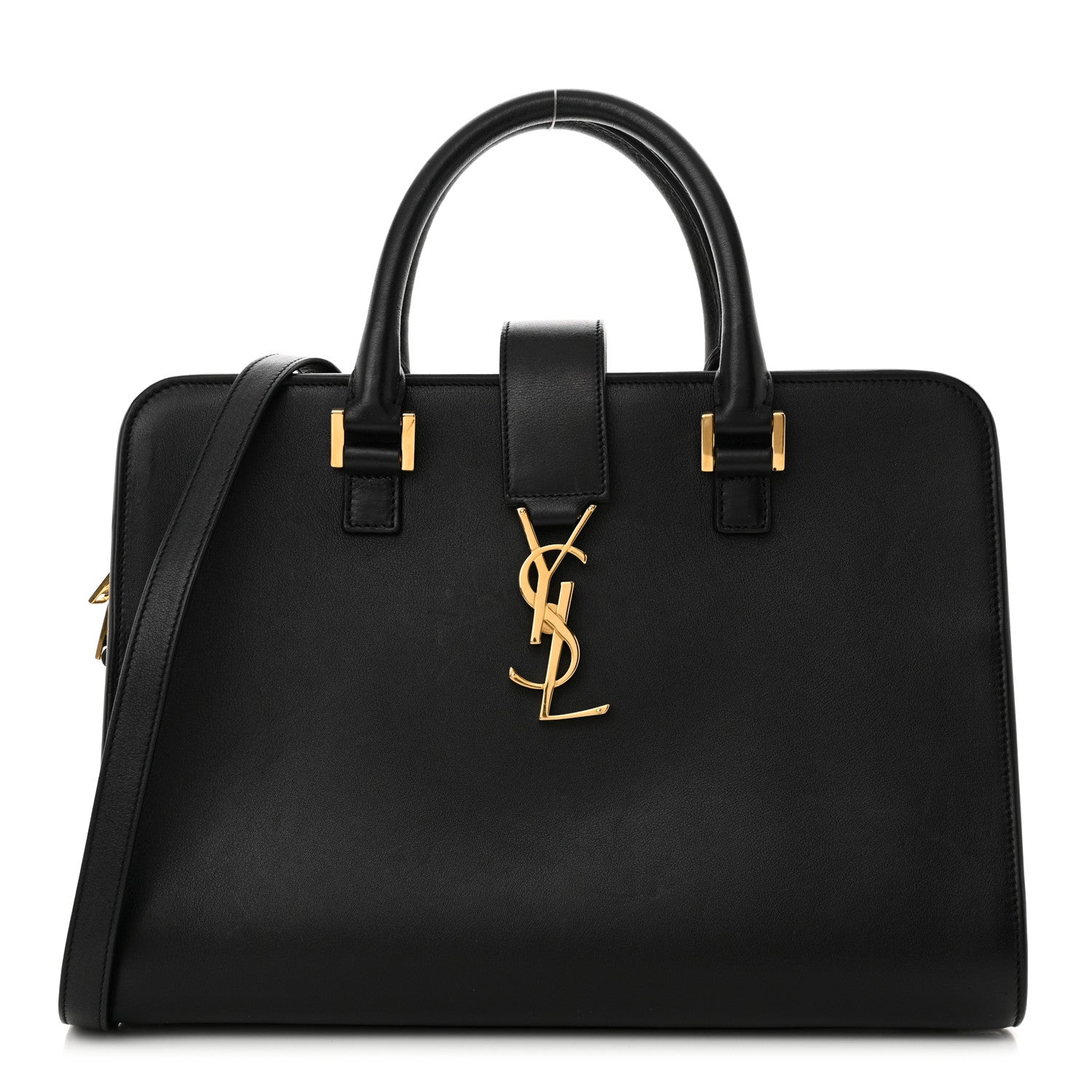 Saint Laurent Smooth Calfskin Small Monogram Cabas Black 1 of 16