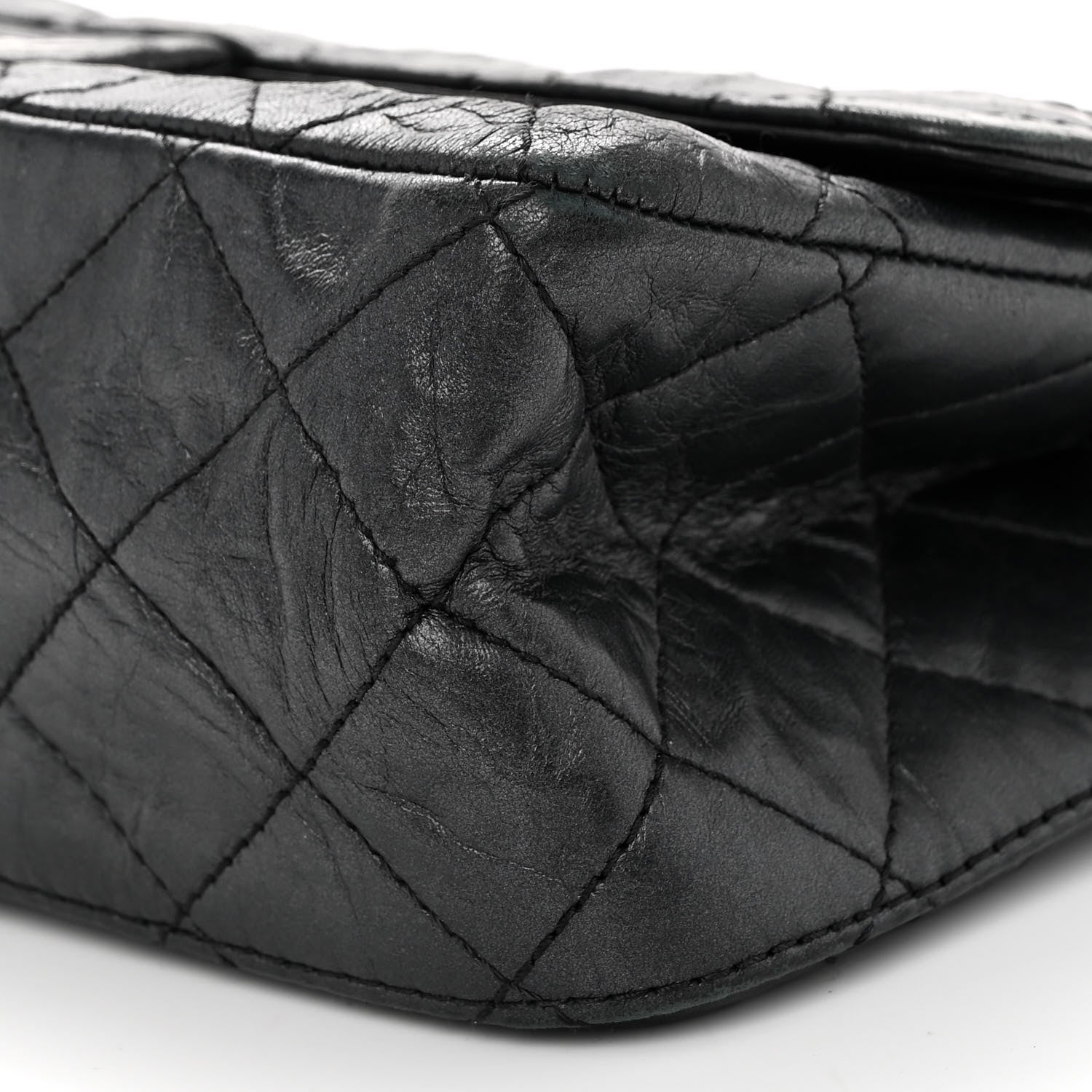Chanel Metallic Aged Calfskin Quilted 2.55 Reissue 227 Flap Black 10 of 14