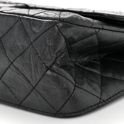 Chanel Metallic Aged Calfskin Quilted 2.55 Reissue 227 Flap Black 10 of 14