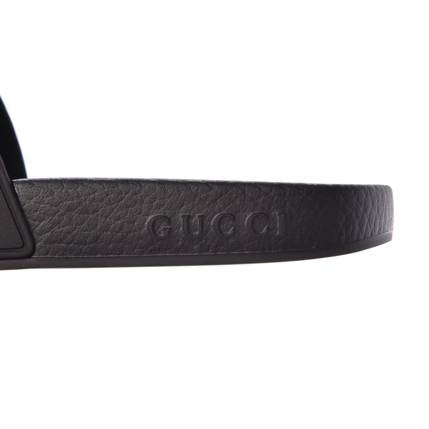 Rubber Womens Logo Slide Sandals 36 Black