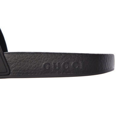 Gucci Rubber Womens Logo Slide Sandals 36 Black 8 of 9
