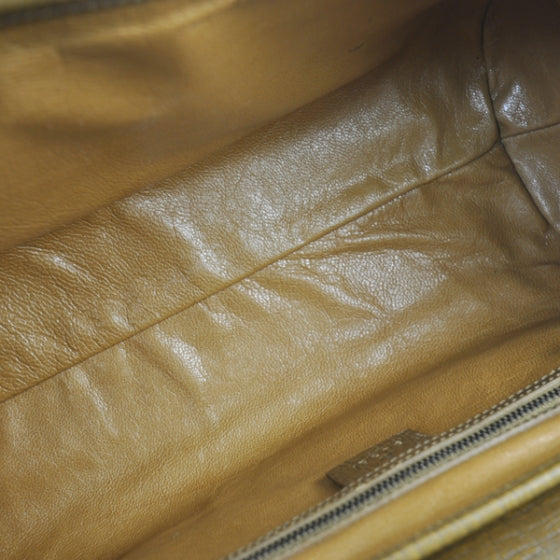Leather Bamboo Bullet Satchel