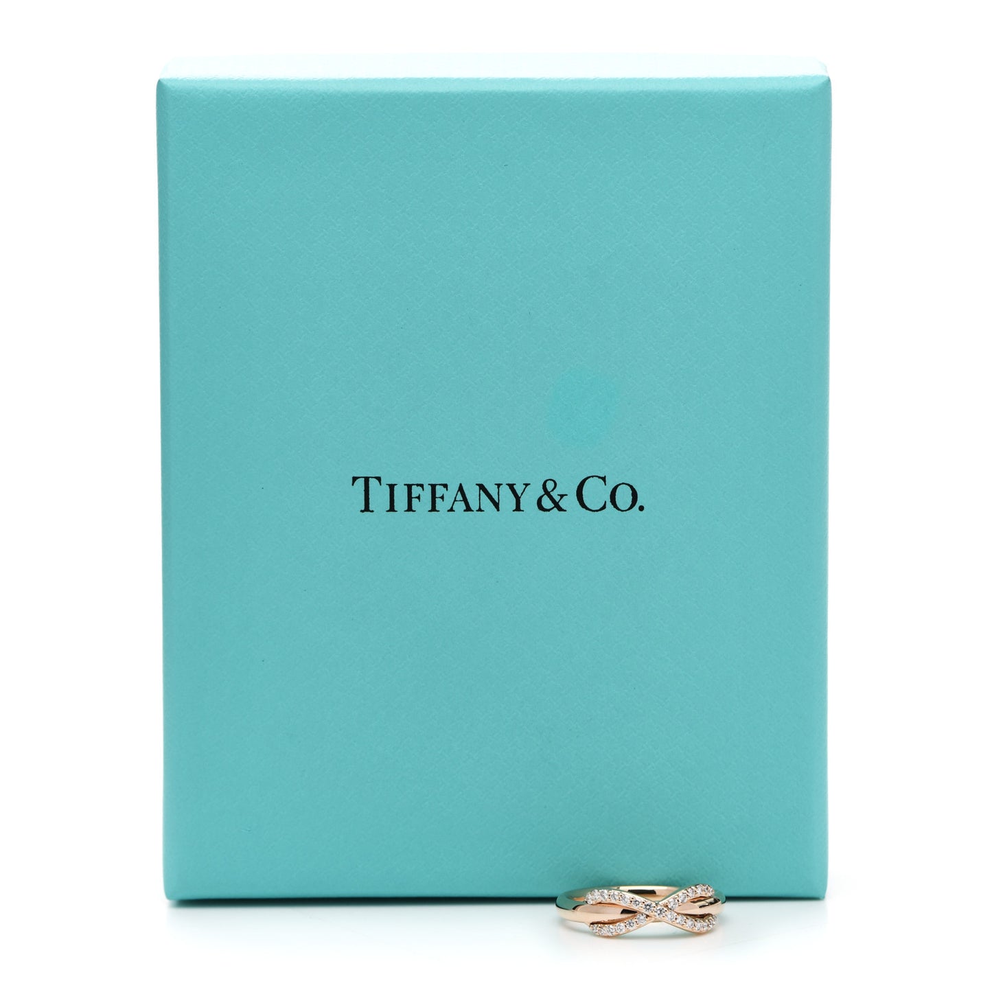 18K Rose Gold Diamond Infinity Ring 49 4.75