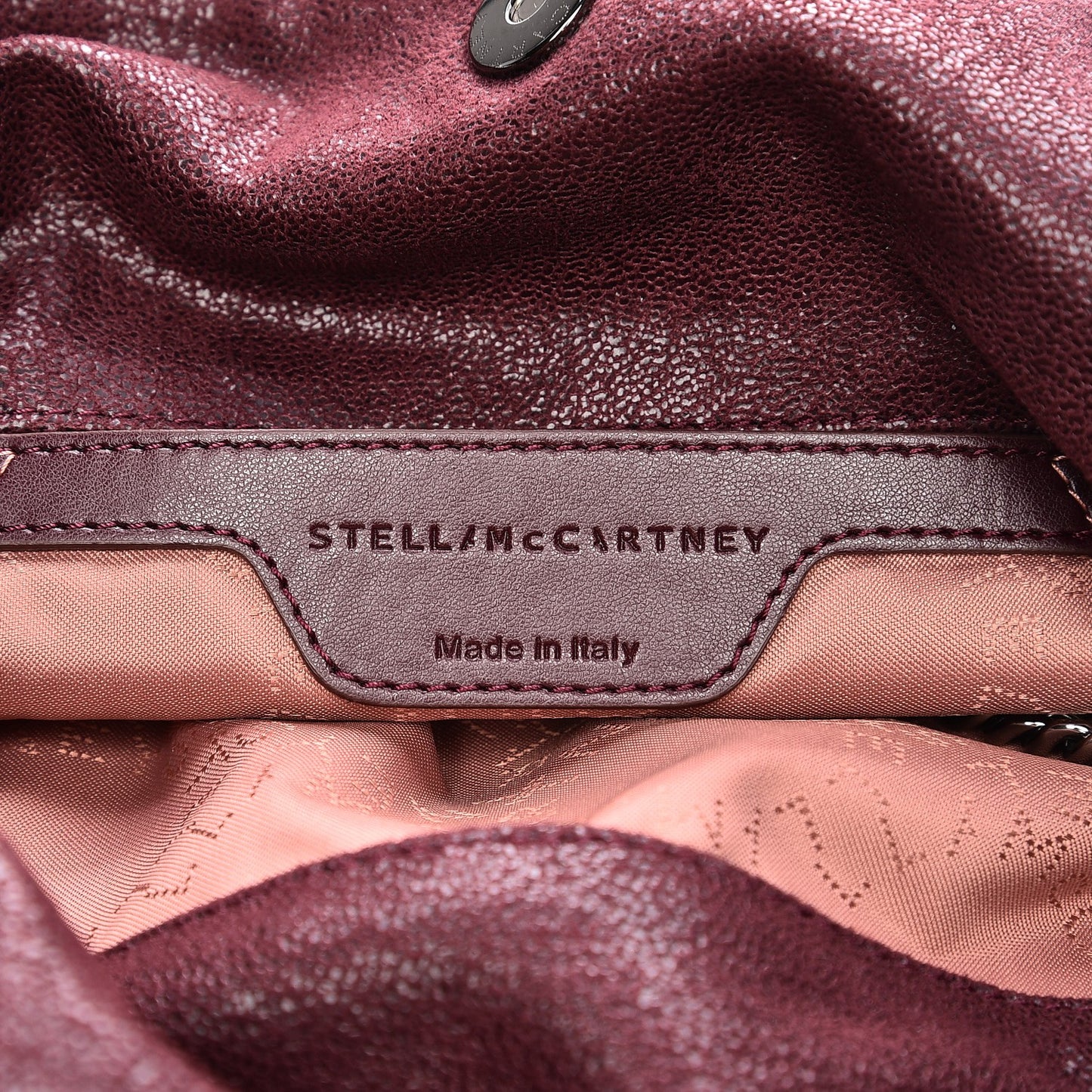 Shaggy Deer Mini Falabella Fold Over Tote Plum