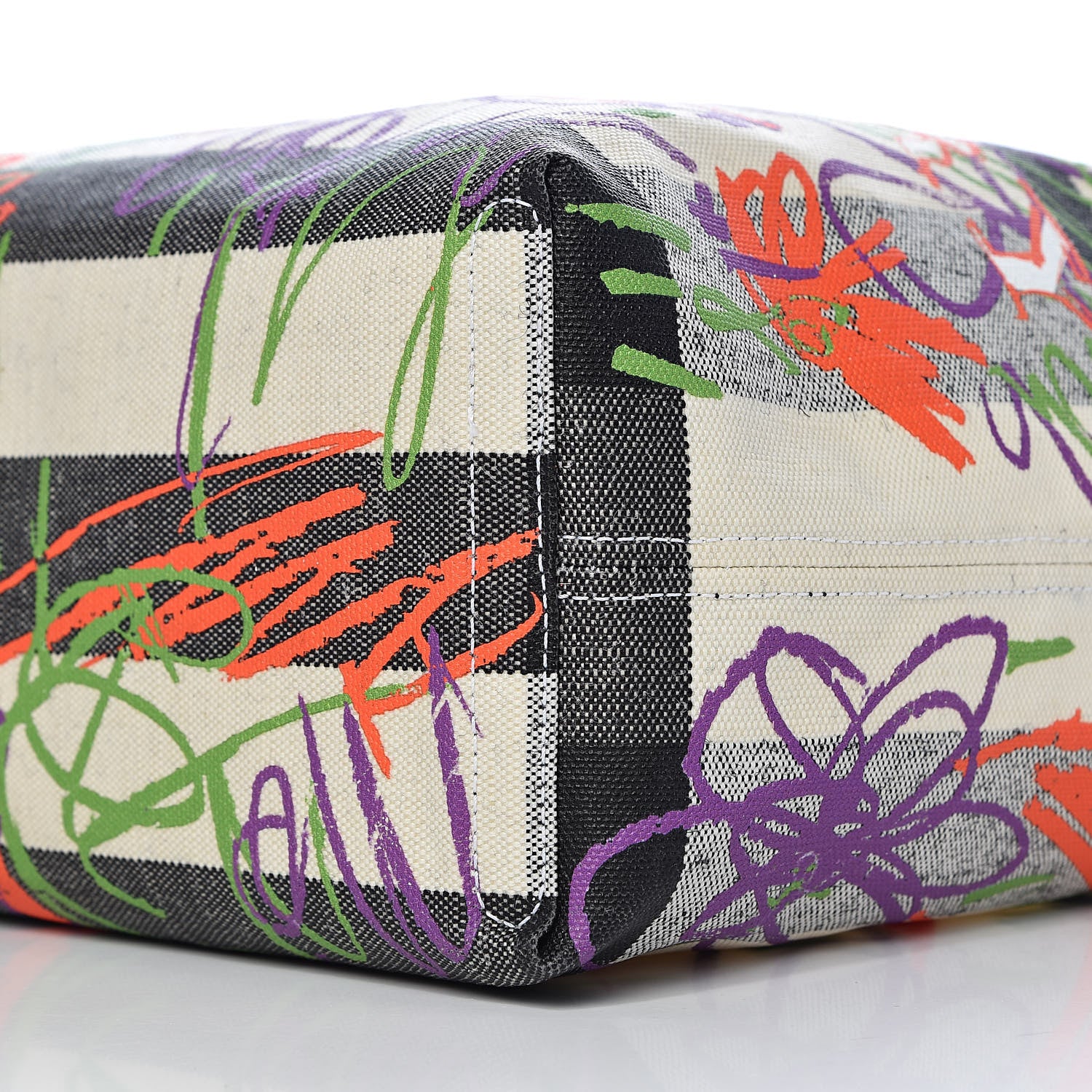 Burberry Coated Canvas Medium Reversible Doodle Tote White Black 13 of 15
