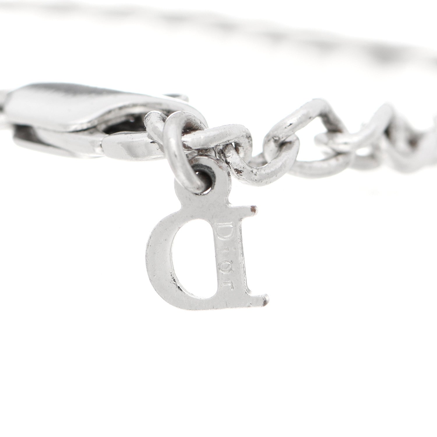 Christian Dior Enamel Bow Bracelet Silver Pink 5 of 5